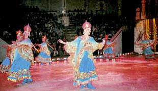 Ice skaters at the Old Moscow Circus